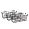 Farmlyn Creek 3 Pack Metal Wire Storage Baskets for Shelves, Pantry, Closet, Long Narrow Organizer Bin, Black, 16 x 6 x 6 In - 4 of 4