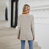 Women's Casual Crew Neck Sweatshirt Loose Soft Long Sleeve Pullover Tops Solid Color T-Shirt - 4 of 4