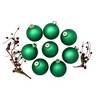 Northlight Matte Glass Christmas Ball Ornaments - 3.25" (80mm) - Green - 8ct - 2 of 4