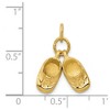 Black Bow Jewelry 14k Yellow Gold Polished Baby Shoes Charm or Pendant, 15mm - 4 of 4