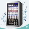 EUHOMY 3.2 cu. ft. Beverage Refrigerator, Black Stainless Steel Mini Cooler with Digital Temperature Control, LED Lighting, Silver - 2 of 4