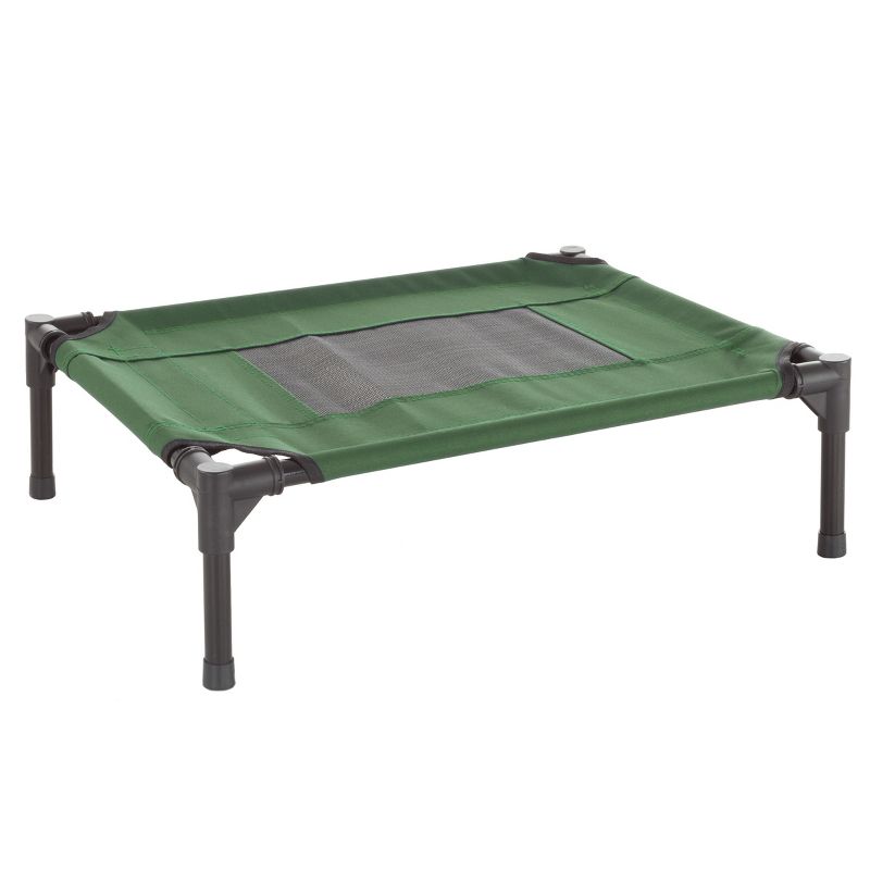 Elevated Dog Bed – 24.5x18.5 Portable Bed for Pets with Non-Slip Feet – Indoor/Outdoor Dog Cot or Puppy Bed for Pets up to 25lbs by Petmaker (Green), 1 of 9