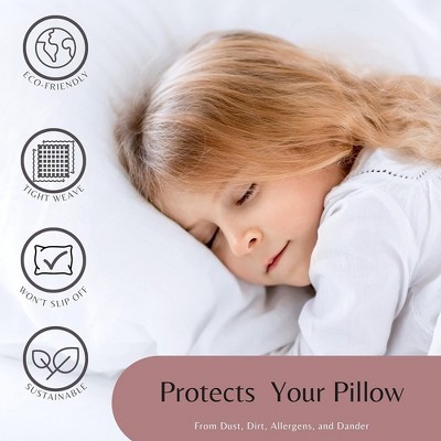 Grey Cotton Queen Pillowcases - 2 Pack - Breathable Envelope Closure