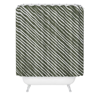 Alisa Galitsyna Neutral Summer 5 Shower Curtain Green - Deny Designs