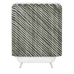 Deny Designs Alisa Galitsyna Neutral Summer 5 Shower Curtain Green : Microfiber, Machine Washable, Non-Slip Backing - 1 of 3