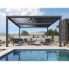 PURPLE LEAF Louvered Pergola Outdoor Aluminum Pergola with Adjustable Roof for Deck Backyard Garden Grey Hardtop Gazebo - 2 of 4
