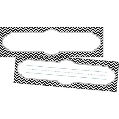 Barker Creek Chevron Black Tie Affair Name Plate / Bulletin Board Sign Set 72/Set BC3802