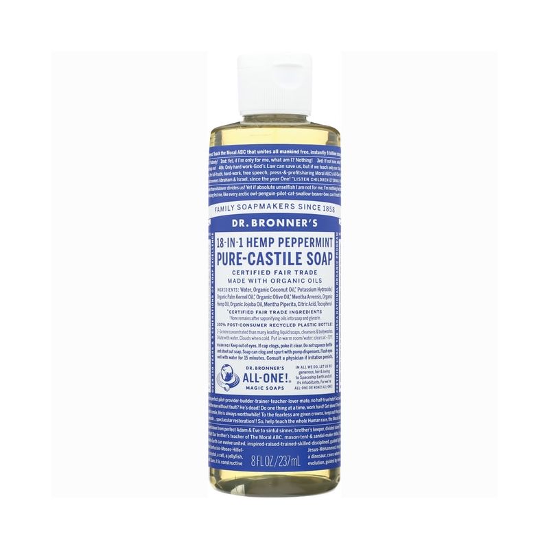 Dr. Bronner's Pure Castile Liquid Soap Peppermint 8 oz Liq, 1 of 2