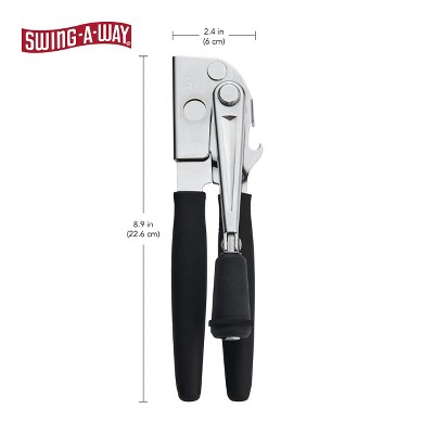 Black Ergonomic Stainless Steel Crank Handle Can Opener
