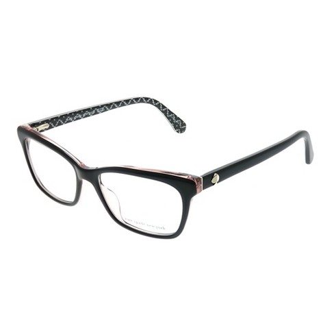 Kate Spade Cardea 3h2 Womens Rectangle Eyeglasses Black On Pink Crystal  49mm : Target