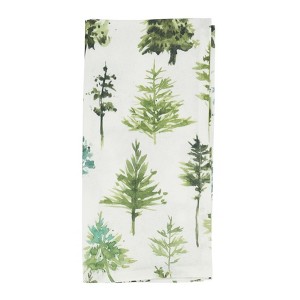 Saro Lifestyle Dinner Napkins With Forest Trees Design (Set of 12) - 1 of 4
