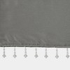 Lightweight Faux Silk Valance With Beads Blush 50x26" - 2 of 4