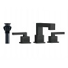 PAGED Widespread Bathroom Faucet Waterfall Bathroom Sink Faucet with Pop Up Drain and Lead-Free Supply Hose, Faucet for Bathroom - 2 of 4