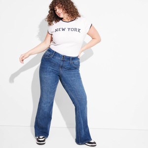 Women's Low-Rise Flare Jeans - Wild Fable™ - 1 of 3