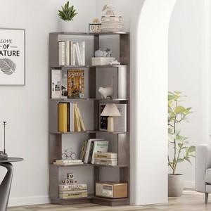 KWPZQEB Bookshelf, 6 Tier Bookshelves, Home Office Bookcase Shelf Storage Organizer, Free Standing Storage Shelving Unit for Living Room - 1 of 4