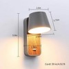 1-Light Gray Plug-In 1-Light Swing Arm Wall Lamp - 2 of 4