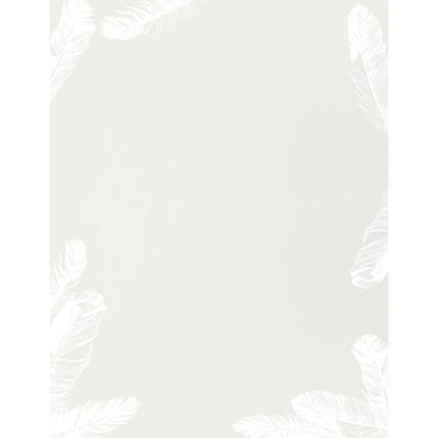 80ct Soft Feathers Letterhead Gray