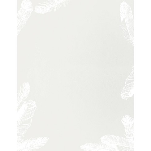 80ct Soft Feathers Letterhead Gray : Target