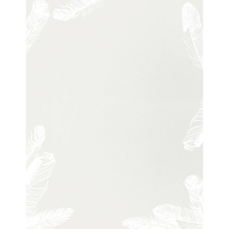 80ct Soft Feathers Letterhead Gray, 1 of 4