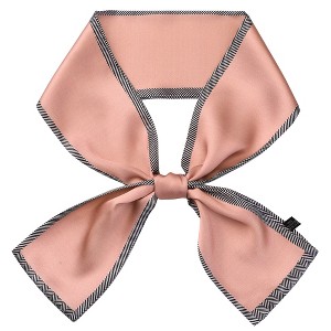 INSPIRE CHIC Women's Contrast Silk Like Oblong Neck Scarves 38.6"x3.5" 1Pc - 1 of 4
