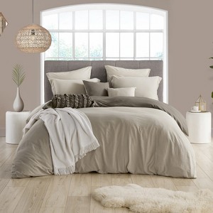 Swift Home | 3-Piece Reversible Solid Microfiber Duvet Cover Set (Comforter/Duvet Insert Not Included) - 1 of 4