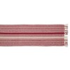 Design Imports  Braided Stripe Jacquard Fringe Table Runner, 15X72", Barn Red - 3 of 4