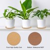 Unique Bargains Thicken Absorbent Cork DIY Craft Plant Coasters 4 Pcs - 3 of 4