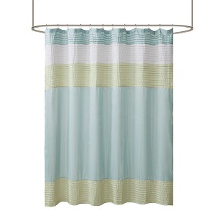 Gracie Mills Nixon Faux Silky Lightweight Shower Curtain - 1 of 4
