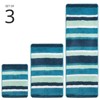 mDesign Striped Microfiber Bathroom Spa Mat Rugs/Runner, Set of 3 - 2 of 4