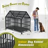 Kumasinova 52" Heavy Duty Dog Crate with Roof,Metal/Carbon Steel Dog Kennel Indoor&Outdoor,Dog Cage with Wheels&Tray,Dog Crates for Large Dogs,Black - 2 of 4