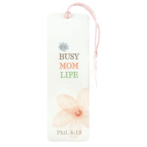 Dicksons Busy Mom Life I Can Do All Things Through Him White 6 x 2 Paper and Tassel Tassel Decoration Bookmark Pack of 12 - 1 of 2