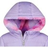 LONDON FOG Little/Big Girls' Heavyweight Fleece Lined Puffer Jacket with Headband - 3 of 4