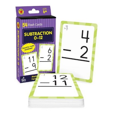 Subtraction 0 To 12 Flash Cards (Hardcover)