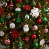 Nearly Natural Holiday Deluxe Shatterproof, 70 Count Christmas Tree Ornament Box Set, Re-Useable Container - 2 of 2