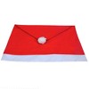 Aghana Digitals 6-Pack Red & White Polyester Felt Christmas Bobble Hat Chair Back Covers - 51x53cm, - 4 of 4