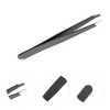 Unique Bargains Women Stainless Portable Eyebrow Tweezer Kit 1 Set Black - 3 of 3