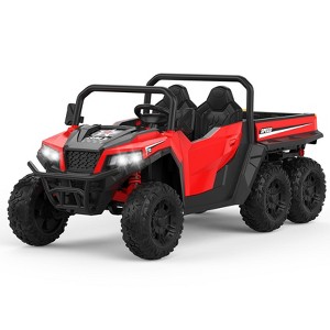 24V 4WD 6-Wheel Electric Ride On Dump Truck with Remote Control, 2 Seater Kids Dump Truck Toy for Big Kids Ages 3+ - 1 of 4