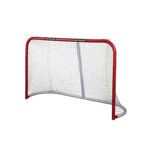 Mylec Pro Official Regualtion Sized Steel Goal for Indoor + Outdoor Play (6x4 Feet), Portable, Easy Snap Assembly and Net Weave System, (Red, 56lbs) - image 1 of 2