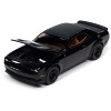 2021 Dodge Challenger SRT Super Stock Pitch Black "Modern Muscle" Series 1/64 Diecast Model Car by Auto World - 3 of 4
