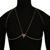 SOHI Women's Emerald Green:Crystal Silver The Pendre Décolletage Body Chain - 2 of 4
