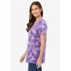 Woman Within Perfect Printed Short-Sleeve V-Neck Tee - 4 of 4