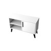 Manhattan Comfort 35.43" Amsterdam TV Stand for TVs up to 42" White: Modern Console with Fixed Shelves - 4 of 4