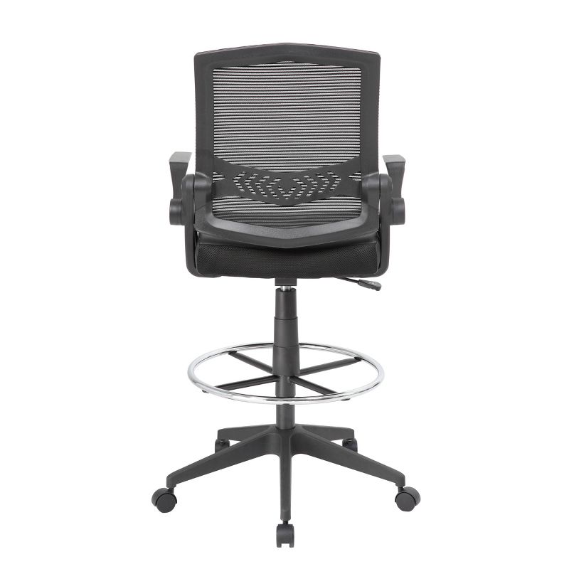 Drafting Stool with Flip Arms Mesh Black - Boss Office Products, 5 of 10