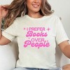 I Prefer Books Over People Stars - Women's Short Sleeve Graphic T-Shirt - 3 of 4