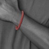 Black Bow Jewelry Black Plated Stainless Steel, Red Leather 6mm Braided Bracelet, 8.5 In - 3 of 4