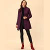 INSPIRE CHIC Women's Winter Stand Collar Single Breasted Mid-thigh Long Overcoat - 2 of 4