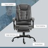 Vynxaria Massage Office Chair with 7 Vibrating Motors 155° Recline, Adjustable Height, PU Leather Retractable Footrest Lumbar Support - 3 of 4