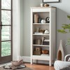 60" Savannah Tall Bookshelf Ivory with Natural Wood Top - Bolton Furniture - 2 of 4