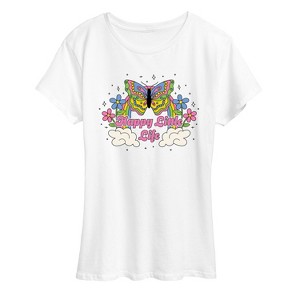 Women's - Instant Message - Happy Little Life Short Sleeve Graphic T-Shirt - 1 of 4