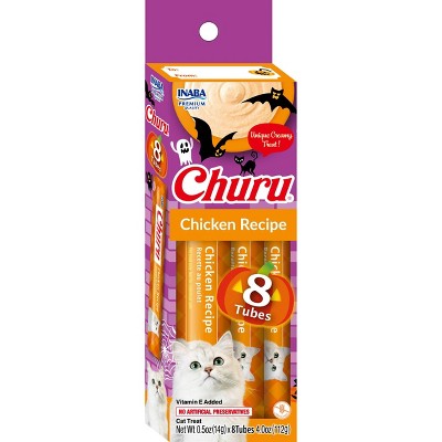 Inaba Churu Halloween Chicken Flavor Lickable Cat Treats - 4oz/8ct